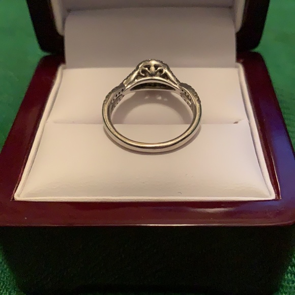 .38 Carat 14K White Gold Halo Engagement Ring - Picture 10 of 15